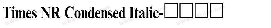 Times NR Condensed Italic字体转换